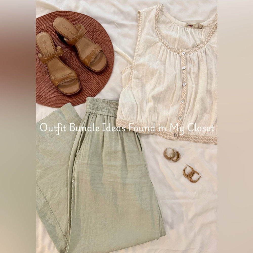Faherty Isla Embroidered Sleeveless Top, Egert Cream, Organic Cotton, Size Small - Picture 11 of 11